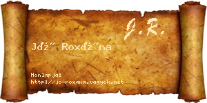 Jó Roxána névjegykártya